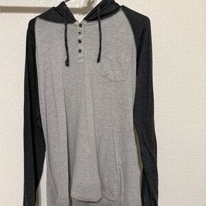 Gray and Black Men's Hoodie